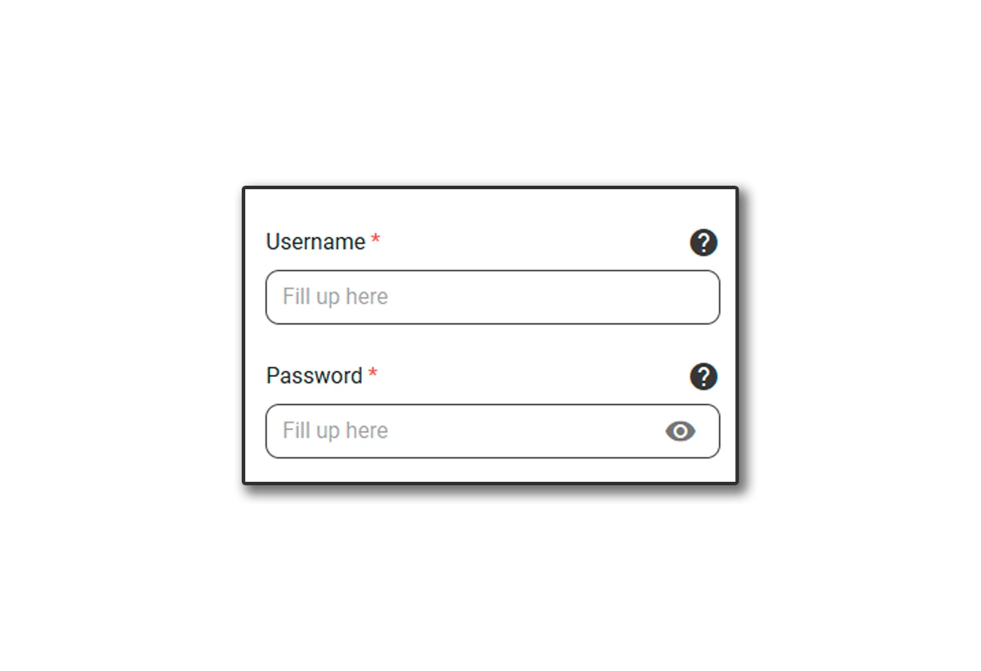 login credentials